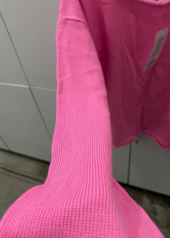 Happiness Pembe Kadın Oversize Triko Kazak