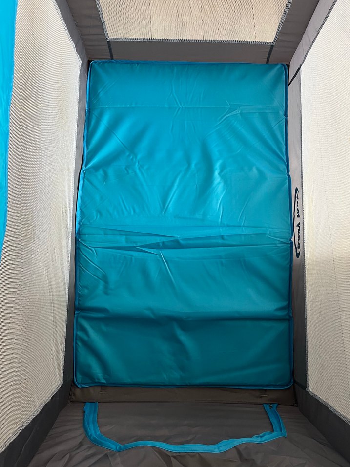 Gri ve Turkuaz  Park Yatak - Görsel 5