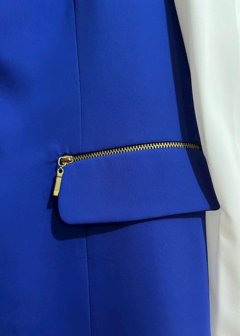 Düğmeli Mavi yelek ve gömlek - Görsel 5