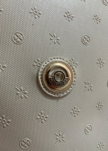 Beyaz Deri Kadın Çanta Tokalı Modern Klasik - Görsel 3