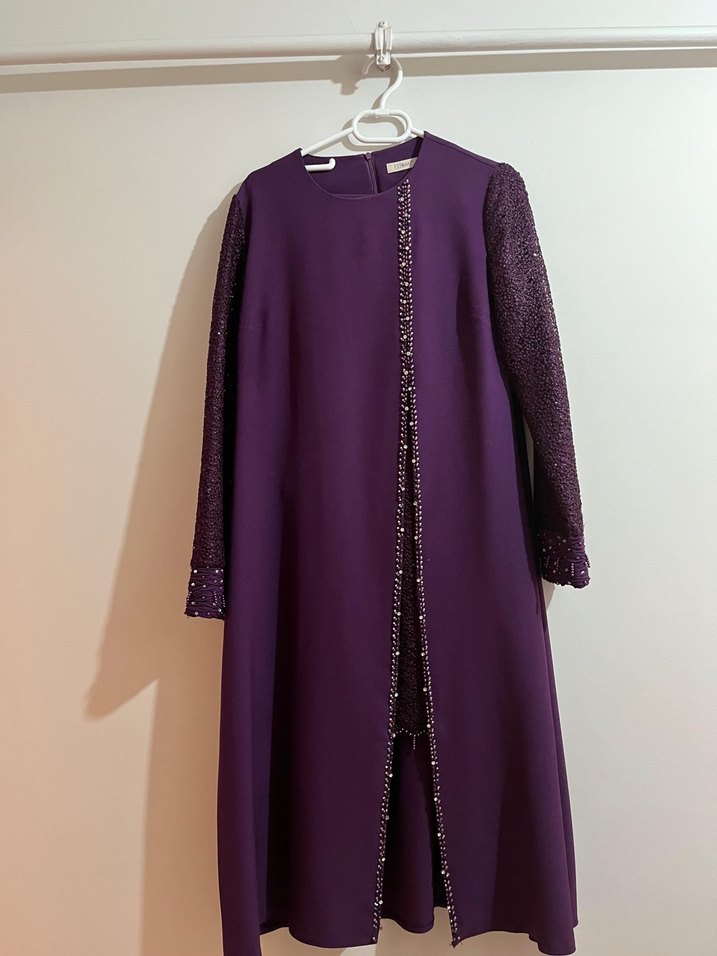 Mor Nakışlı Uzun Kollu tunik - Görsel 5