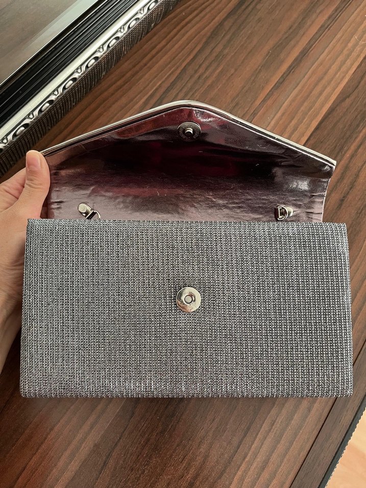 Gri Modern Klasik Kadın Portföy Çanta - Görsel 3