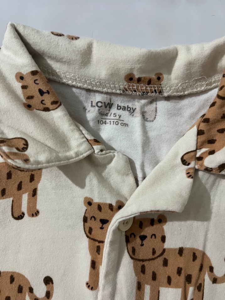 Leopar Desenli Uzun Kollu pijama - Görsel 2