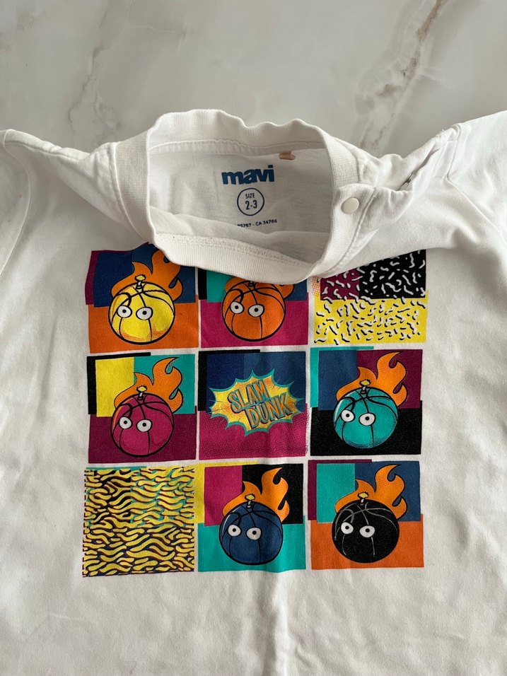 Renkli Baskılı Erkek Çocuk Tişörtü - Görsel 2