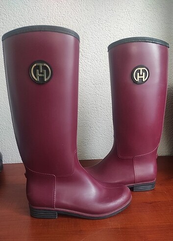 39 Beden bordo Renk Orjinal Tommy Hilfiger çizme