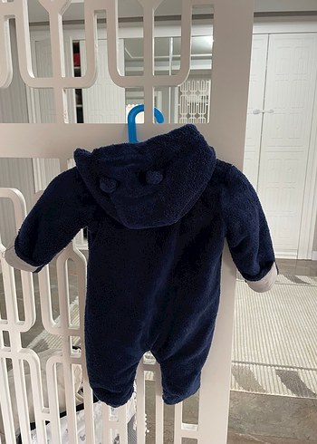 Koyu peluş Mavi Bebek Tulumu - Görsel 2
