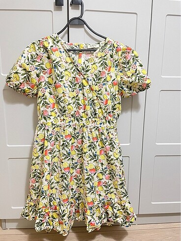 LC Waikiki Lc limon desenli elbise