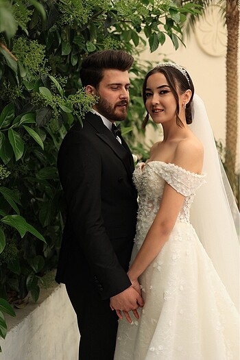 m Beden beyaz Renk Aysira gelinlik