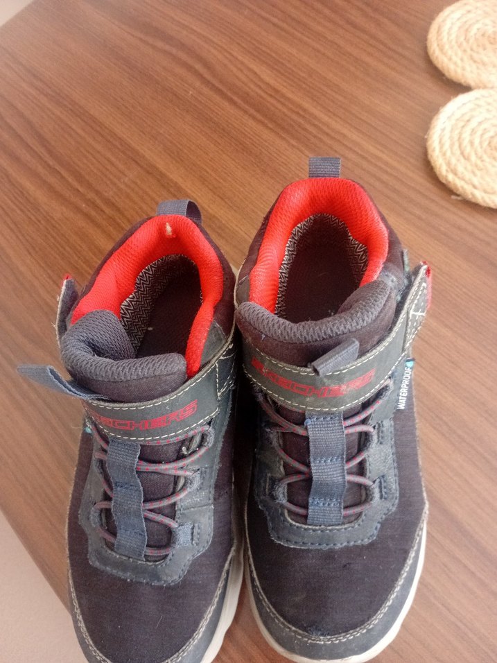 Kırmızı Gri Cırt Cırtlı Erkek Çocuk Botu - Görsel 3