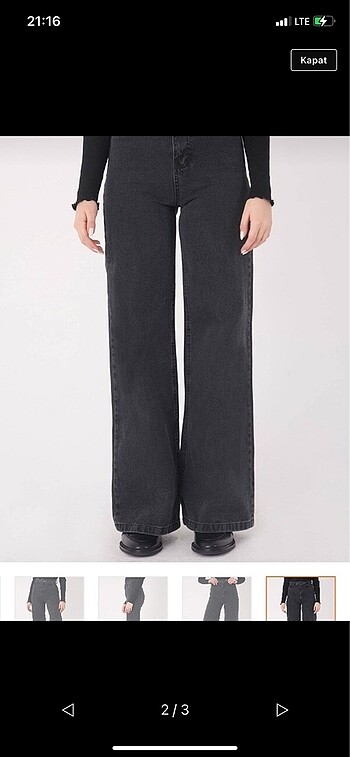 wide leg siyah jean dar geldiği için satıyorum hiçbir kusuru yok