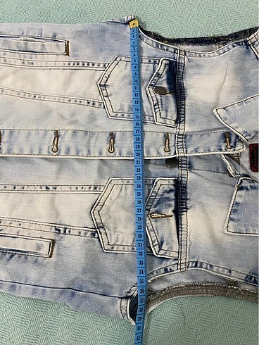 HepYek marka açık mavi kot yelek - Görsel 5