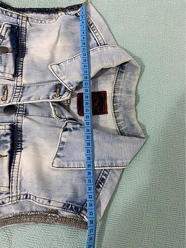 HepYek marka açık mavi kot yelek - Görsel 6