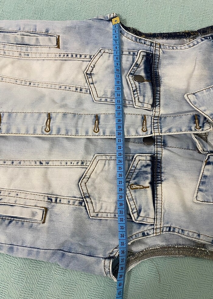 HepYek marka açık mavi kot yelek - Görsel 5