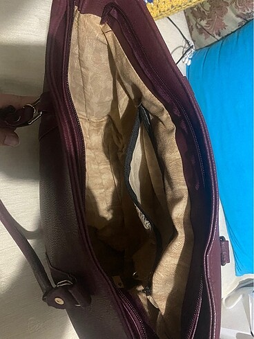Bordo renkli büyük boy kalıp çanta - Görsel 4