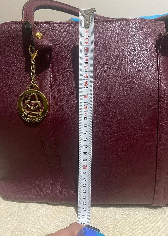 Bordo renkli büyük boy kalıp çanta - Görsel 5