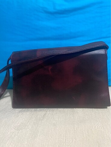 Bordo renkli küçük boy kalıp çanta - Görsel 4