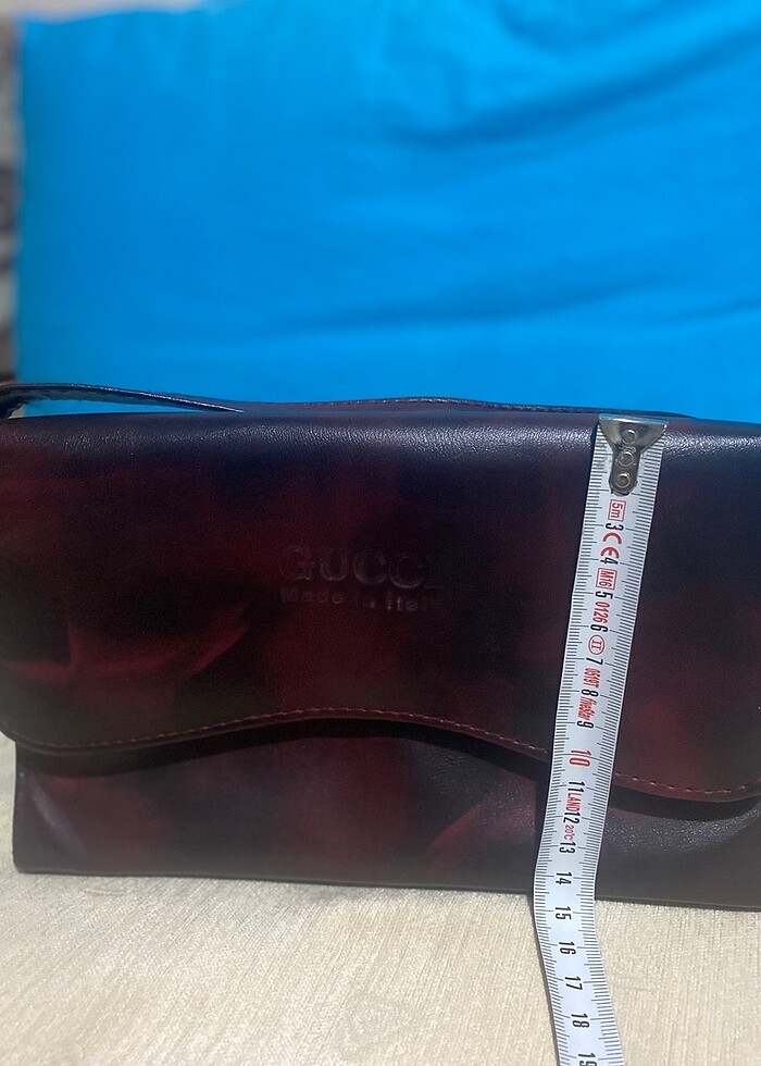 Bordo renkli küçük boy kalıp çanta - Görsel 3