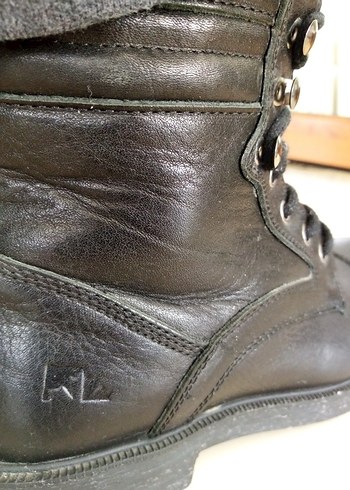 Siyah Deri Tokalı Erkek Bot - Görsel 7