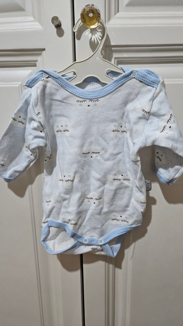 Mavi Uzun Kollu Bebek Body - Görsel 2