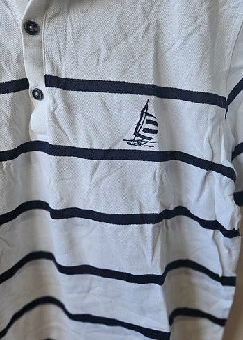 Düğmeli Beyaz Erkek Polo Tişört - Görsel 5