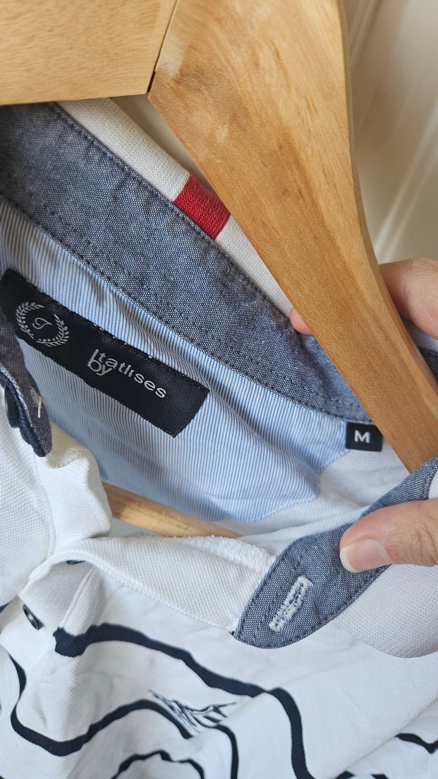 Düğmeli Beyaz Erkek Polo Tişört - Görsel 4