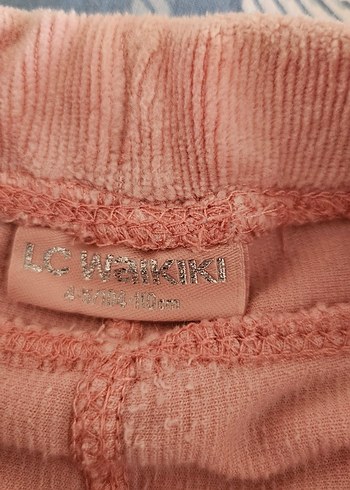 LC Waikiki Pembe Çocuk kadife Tayt