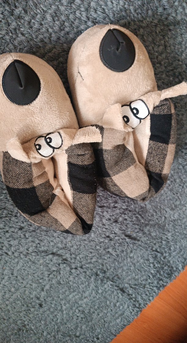 Kahverengi Erkek Çocuk Sıcak Peluş Terlik - Görsel 3