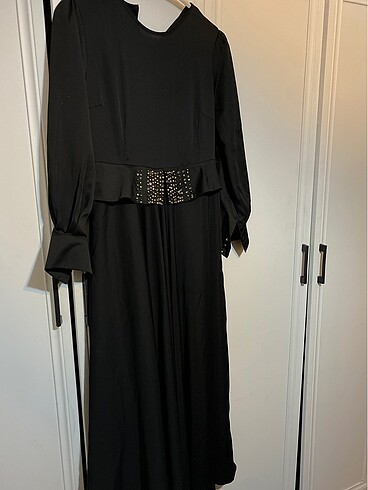 xl Beden Siyah uzun tesettür abiye elbise