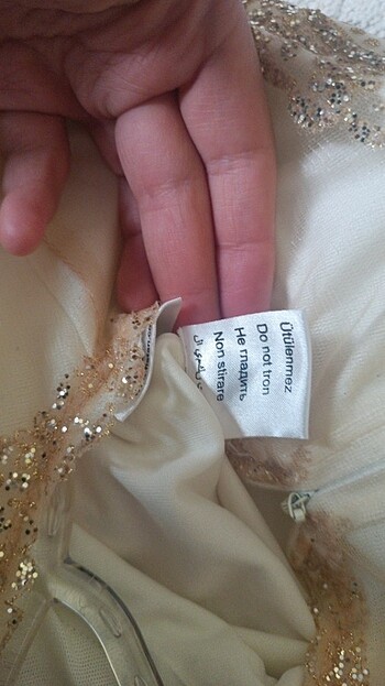 Beyaz tesettür abiye - Görsel 7