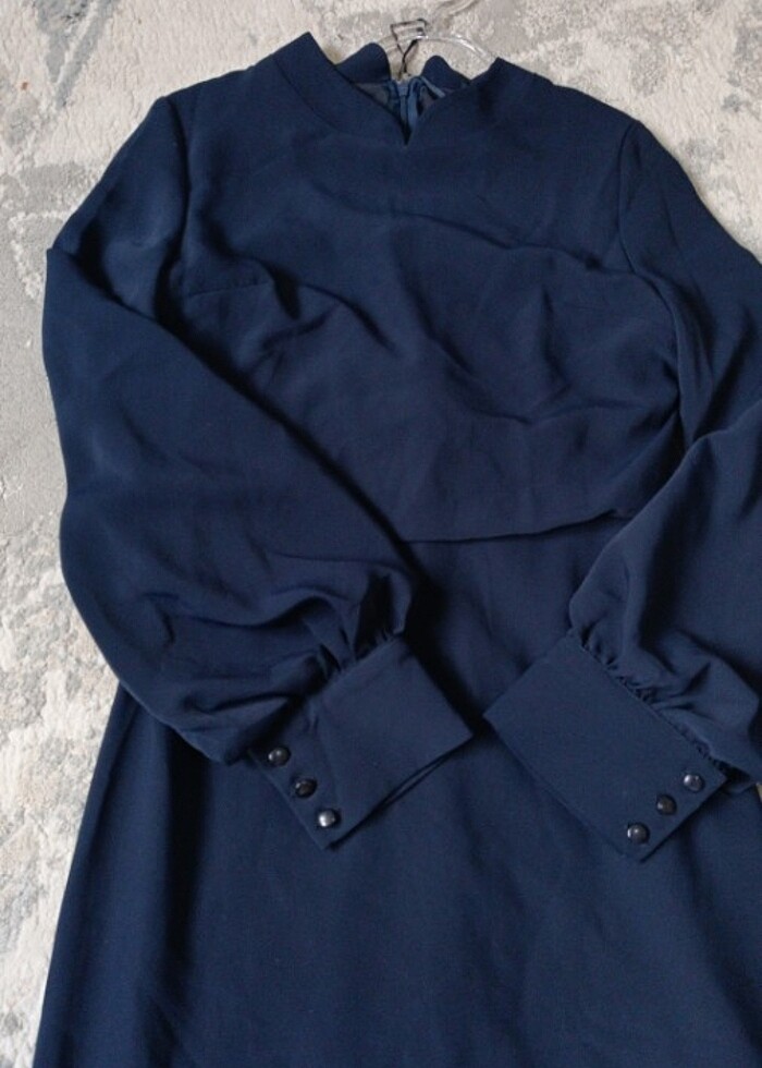 Lacivert abiye elbise - Görsel 3