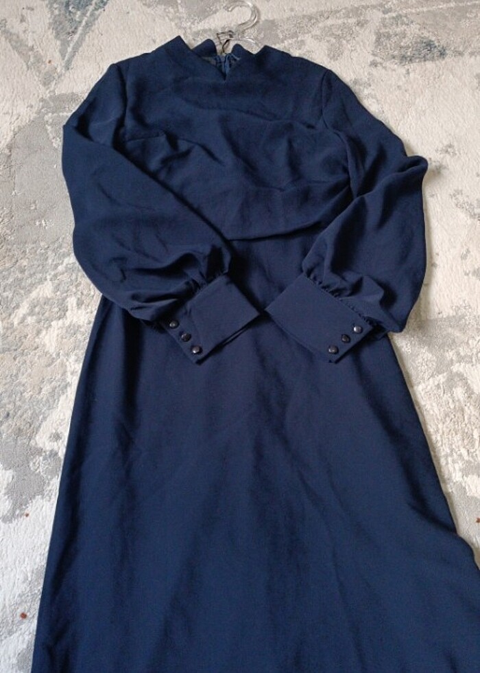 Lacivert abiye elbise - Görsel 5