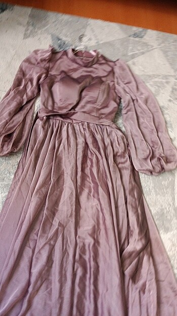 Gül kurusu abiye elbise - Görsel 7