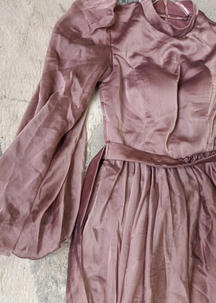 Gül kurusu abiye elbise - Görsel 2