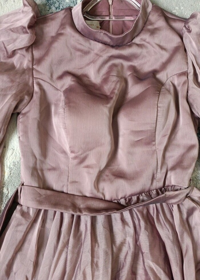 Gül kurusu abiye elbise - Görsel 3