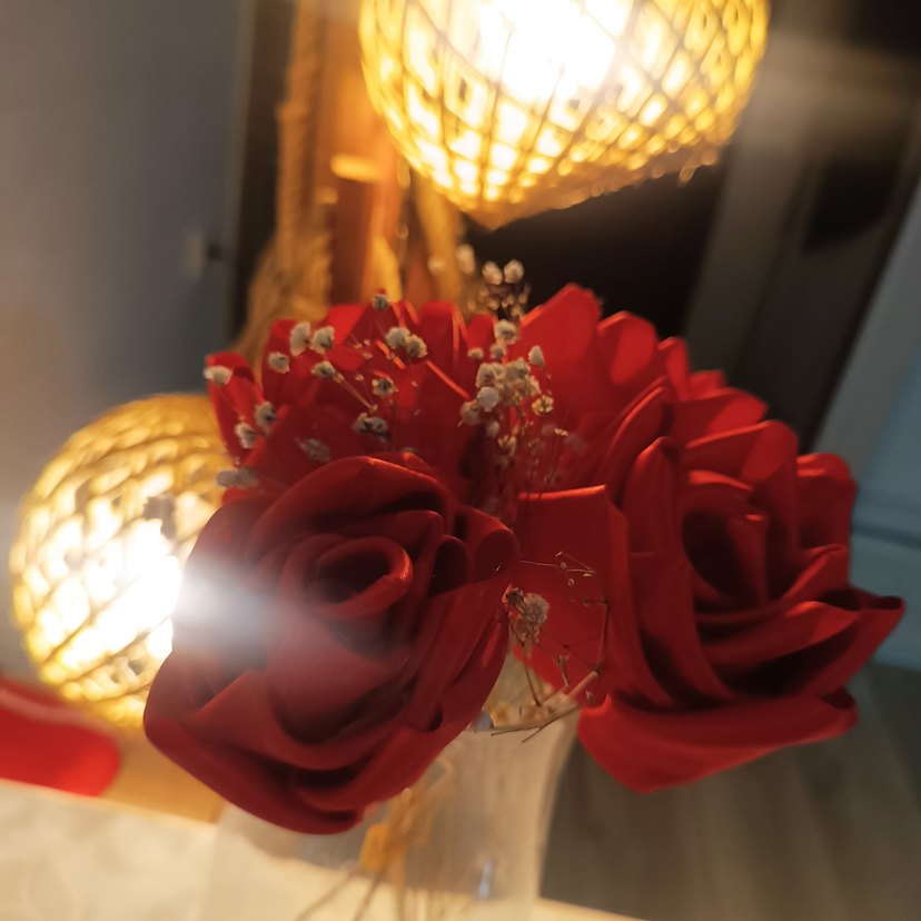 el yapimi Kırmızı Gül - Görsel 5