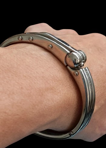 Çelik tasarım kusursuz erkek bileklik - Görsel 3