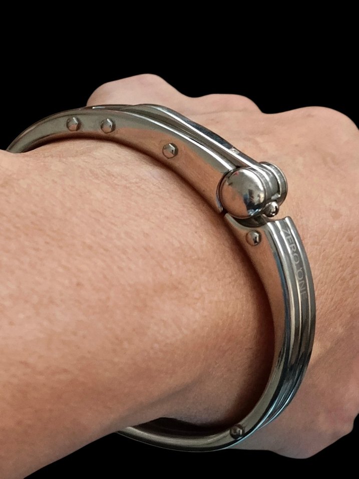 Çelik tasarım kusursuz erkek bileklik - Görsel 3