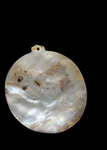 Antika  eski İran işi sedef üzeri el boyaması kolyeucu - Görsel 6