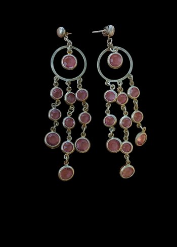 Accessorize Vintage pembe sallantılı küpe