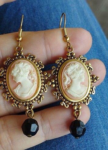 Vintage cameo küpe