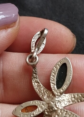 925 ayar amber kolye ucu - Görsel 6