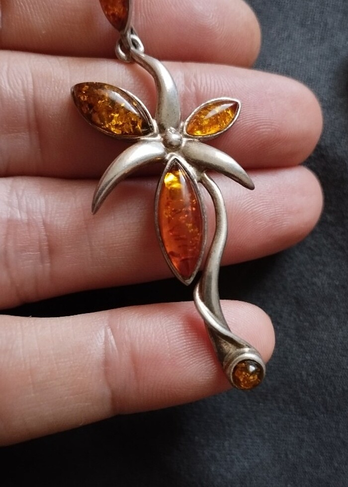 925 ayar amber kolye ucu - Görsel 3