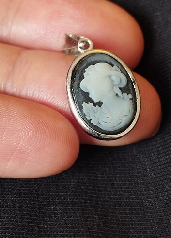 Tasarımcı 925 ayar gümüş cameo