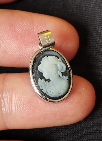 Beden gri Renk 925 ayar gümüş cameo