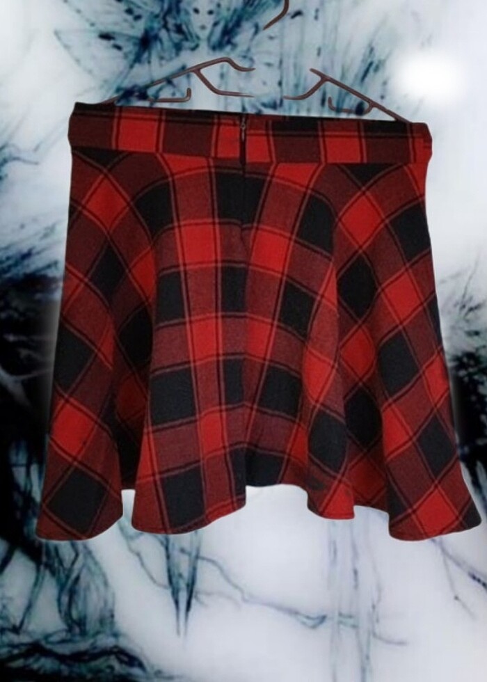 Emo kareli etek  - Görsel 2