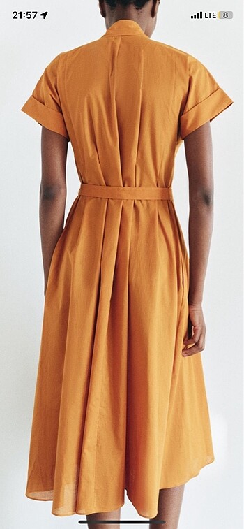 xs Beden Zara midi pamuk elbise