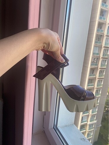 36 Beden bordo Renk Plartform stiletto