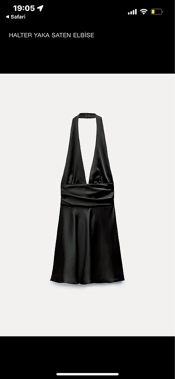 Zara saten elbise