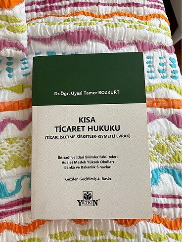 Kısa Ticaret Hukuku Tamer Bozkurt Yetkin Yayınları