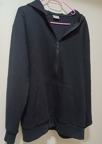 Siyah Fermuarlı Rahat Erkek cocuk Ceket - Görsel 2